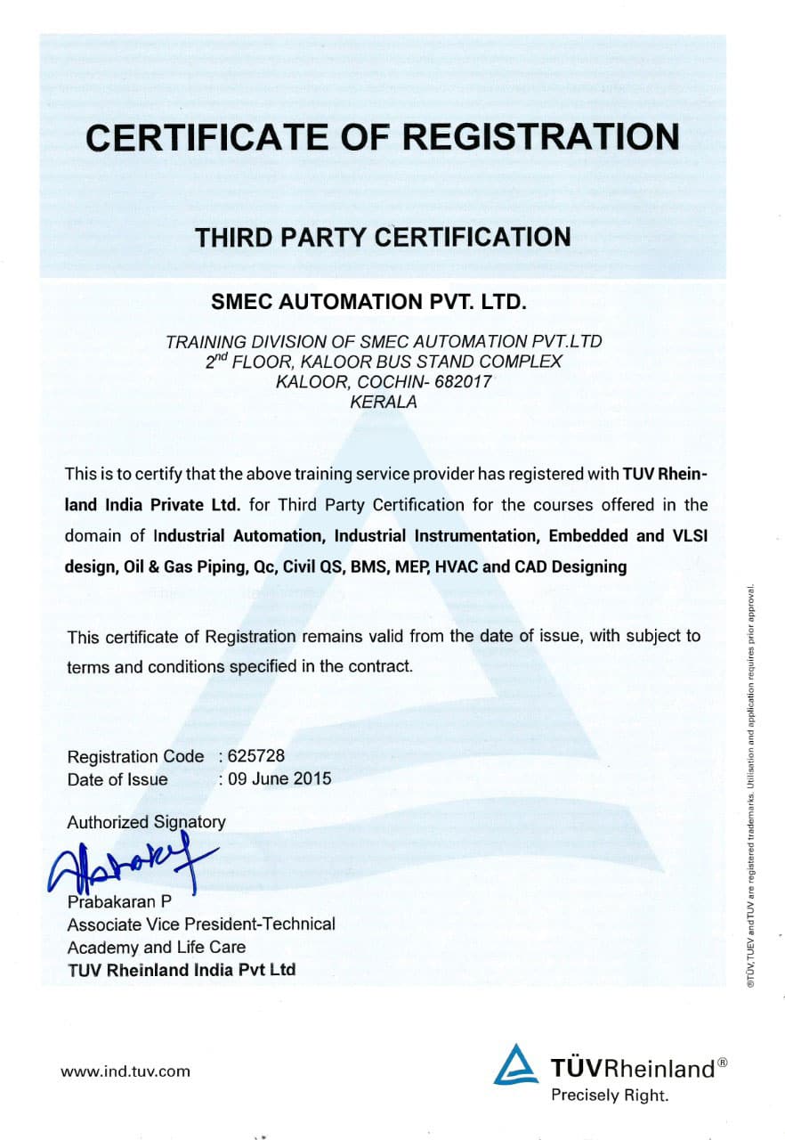 TUV Rheinland certification smeclabs